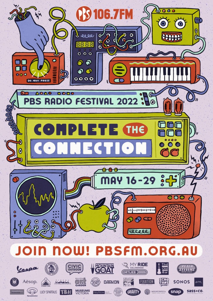 melbourne’s pbs 106.7fm are inviting you to ‘complete the connection’ this radio festival to keep the wheels turning for another lap around the sun