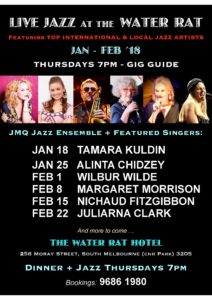 Jazz Thursdays : Wilbur Wilde Feat With Jmq Jazz At The Water Rat Hotel, 7pm